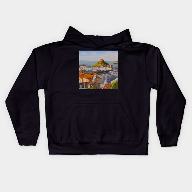 Ilfracombe Harbour at Sunset Kids Hoodie by richardpaul